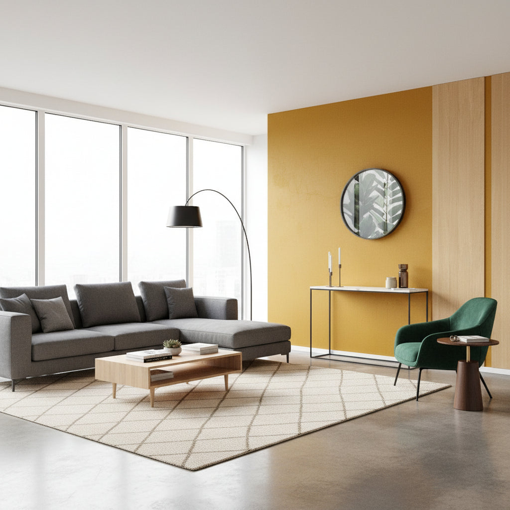 Console en Marbre Blanc et Métal Noir – Minimalisme et Raffinement