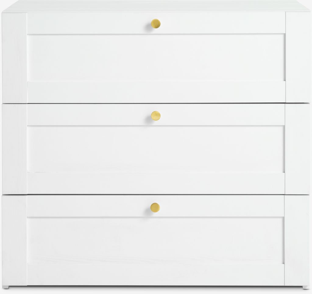 Commode – 3 tiroirs – Blanc