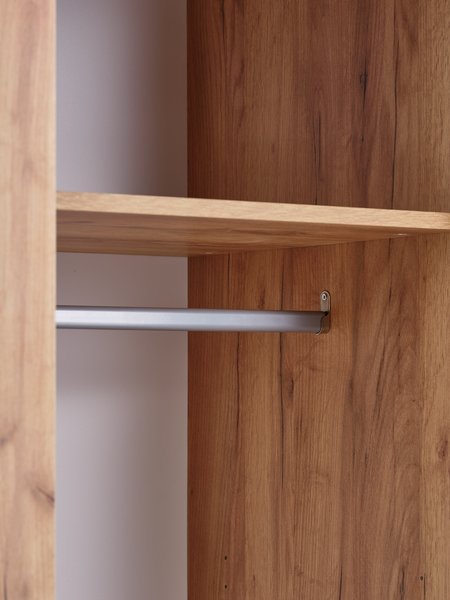 Armoire ODDER 120x201 a/miroir coloris chêne naturel sauvage