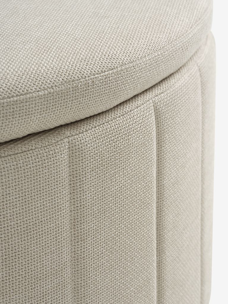 Banc avec rangement – Tissu sable clair