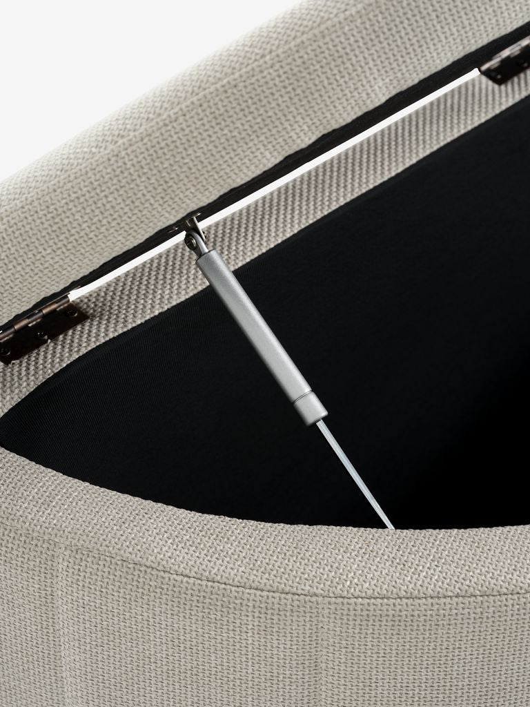 Banc avec rangement – Tissu sable clair