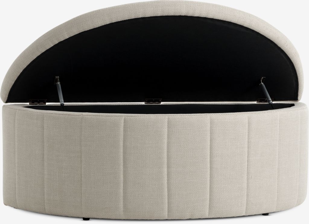 Banc avec rangement – Tissu sable clair