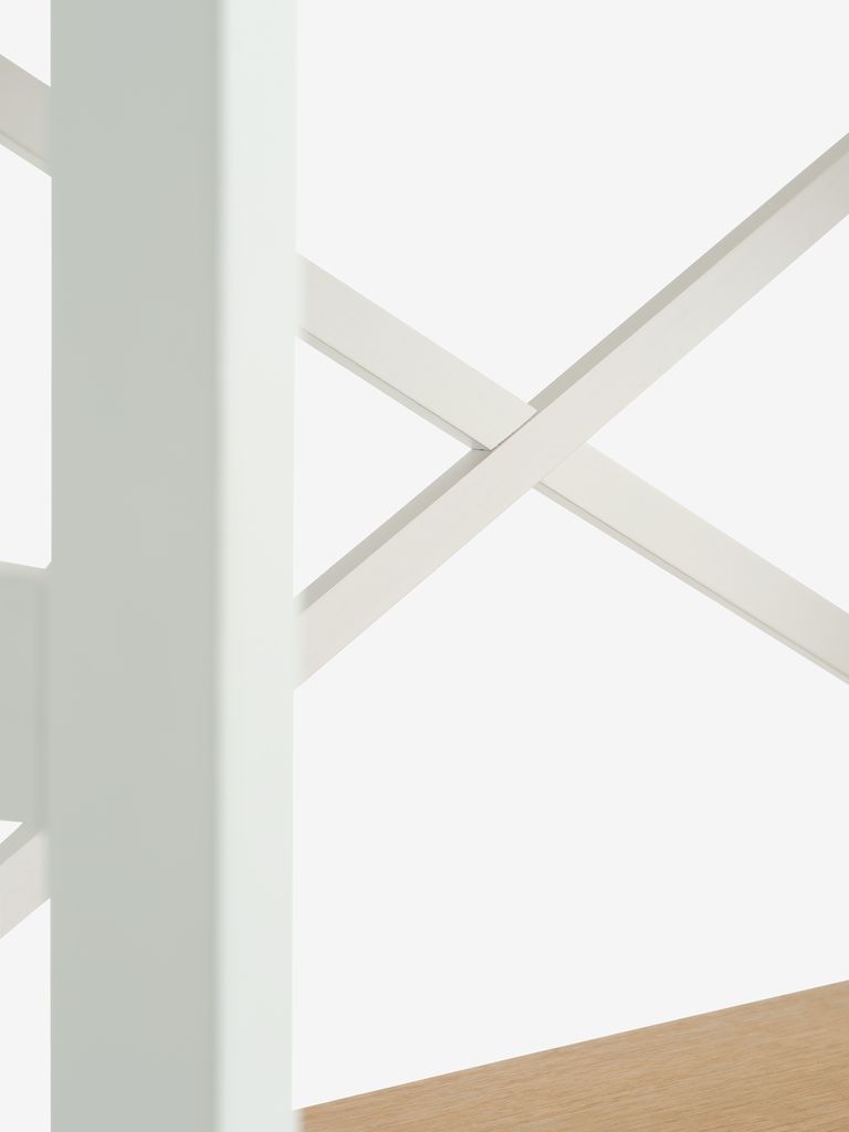 Étagère 3 tablettes larges chêne naturel/blanc