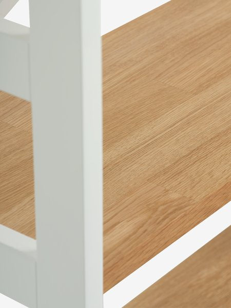 Étagère INTRUP 6 tablettes larges chêne naturel/blanc