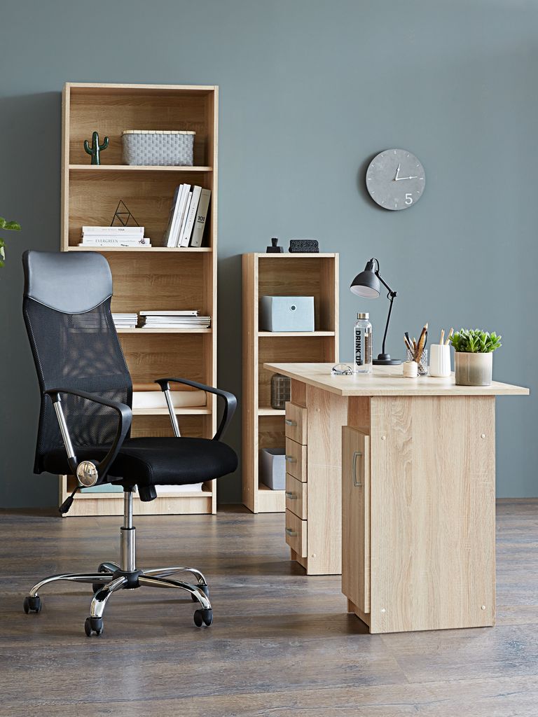 Bibliothèque 5 tablettes blanc