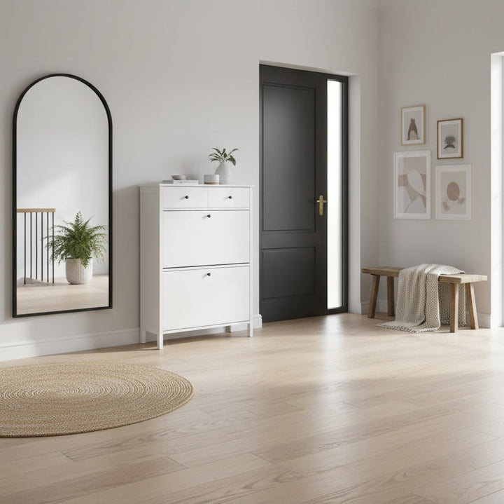 Meuble à chaussures TERPET 2 compartiments blanc