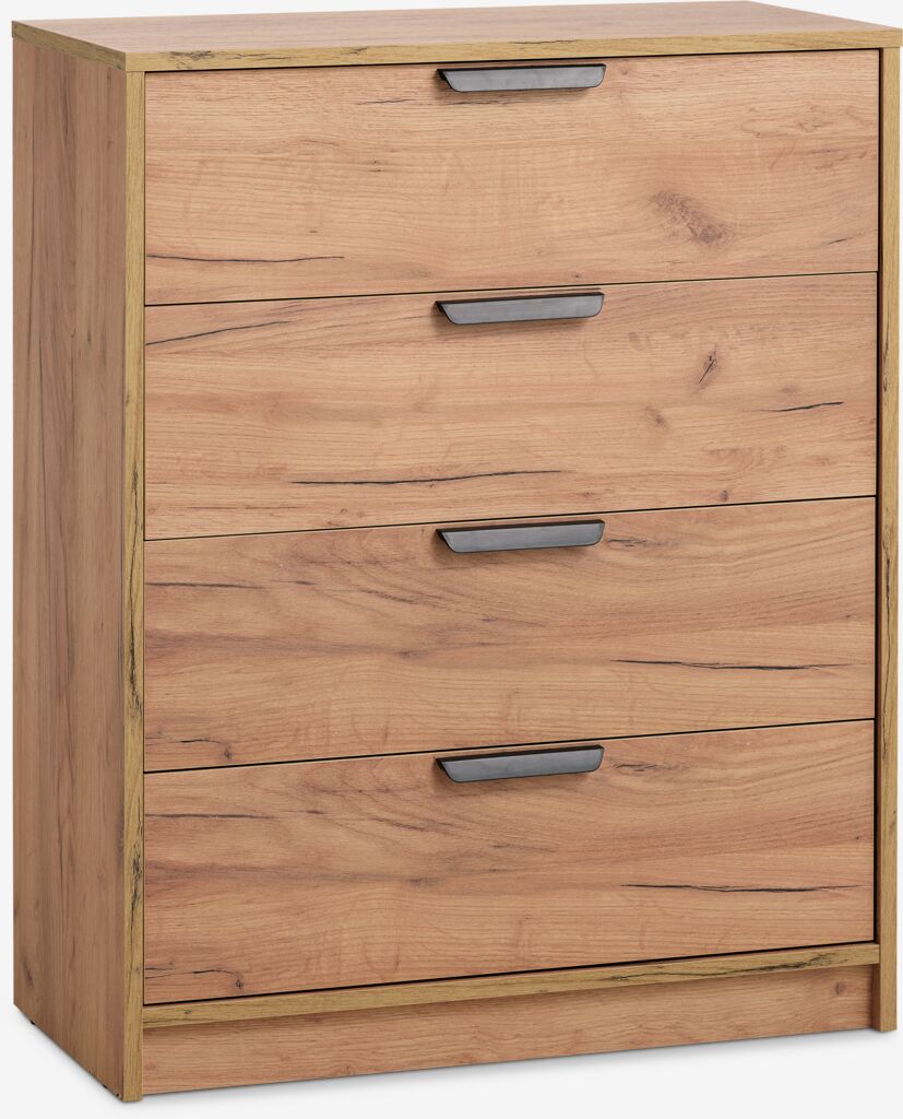 Commode – 4 tiroirs – Chêne naturel sauvage