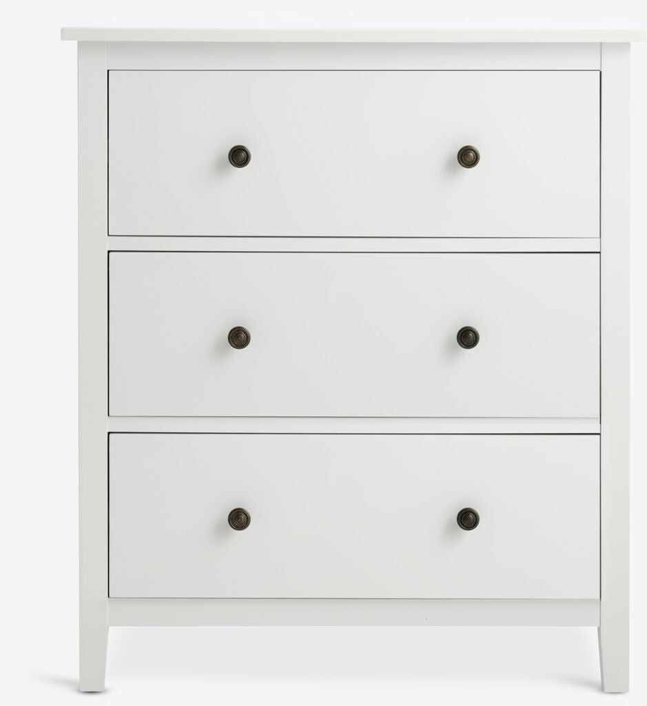 Commode – 3 tiroirs – Blanc