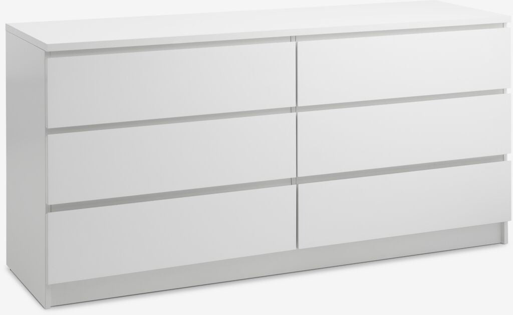 Commode – 3+3 tiroirs – Blanc
