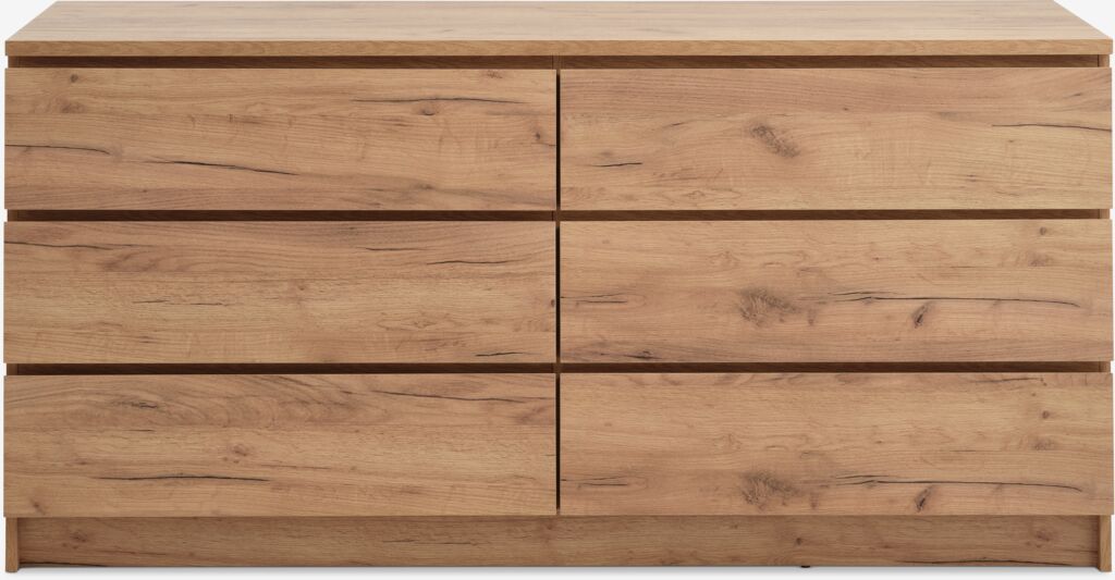 Commode – 3+3 tiroirs – Chêne naturel sauvage