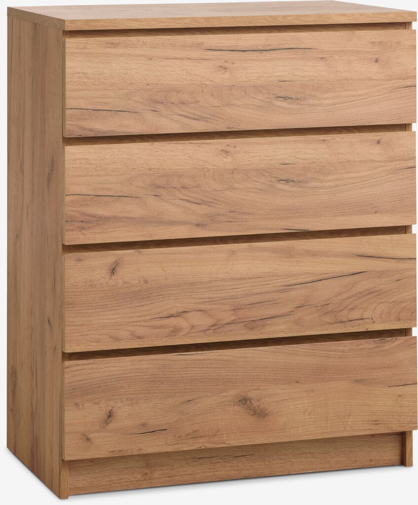 Commode – 4 tiroirs – Chêne naturel sauvage