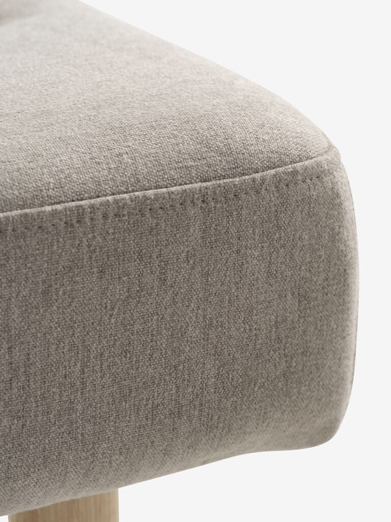 Banc en tissu sable / structure naturelle