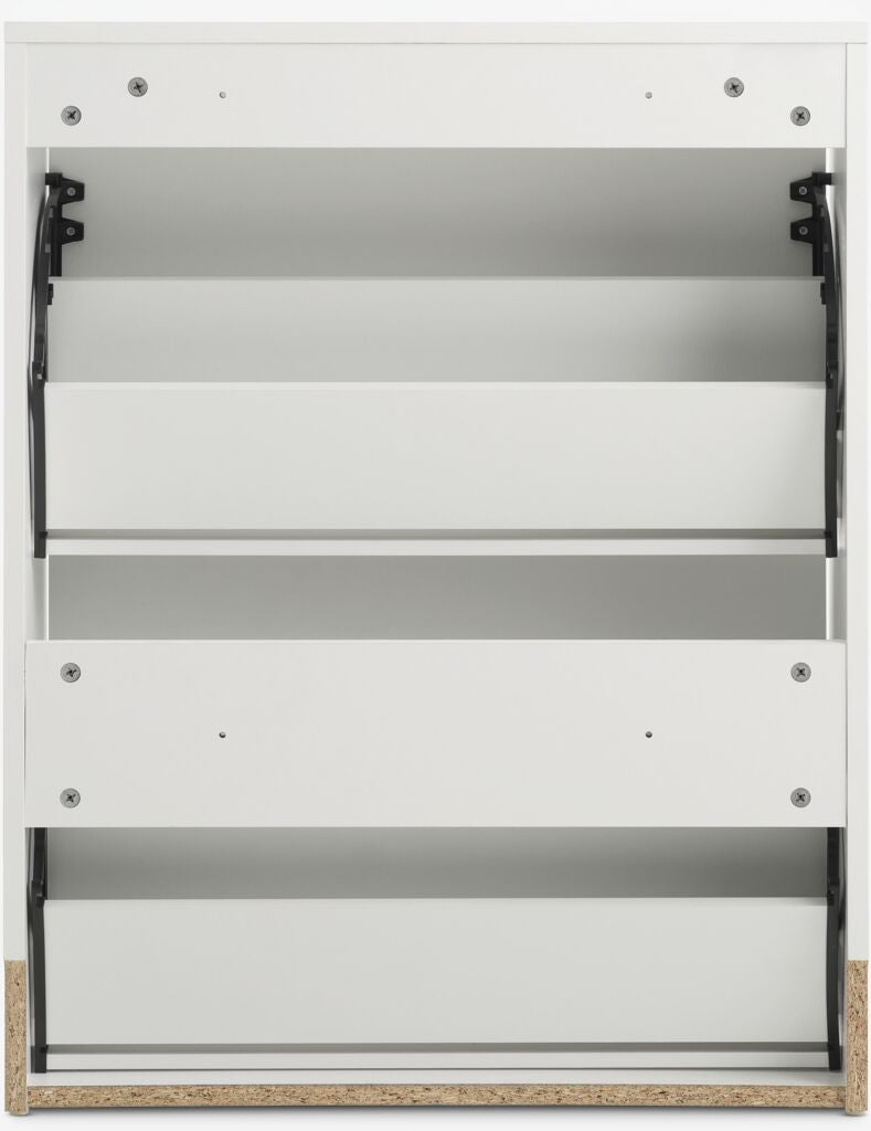 Meuble à chaussures 2 compartiments blanc