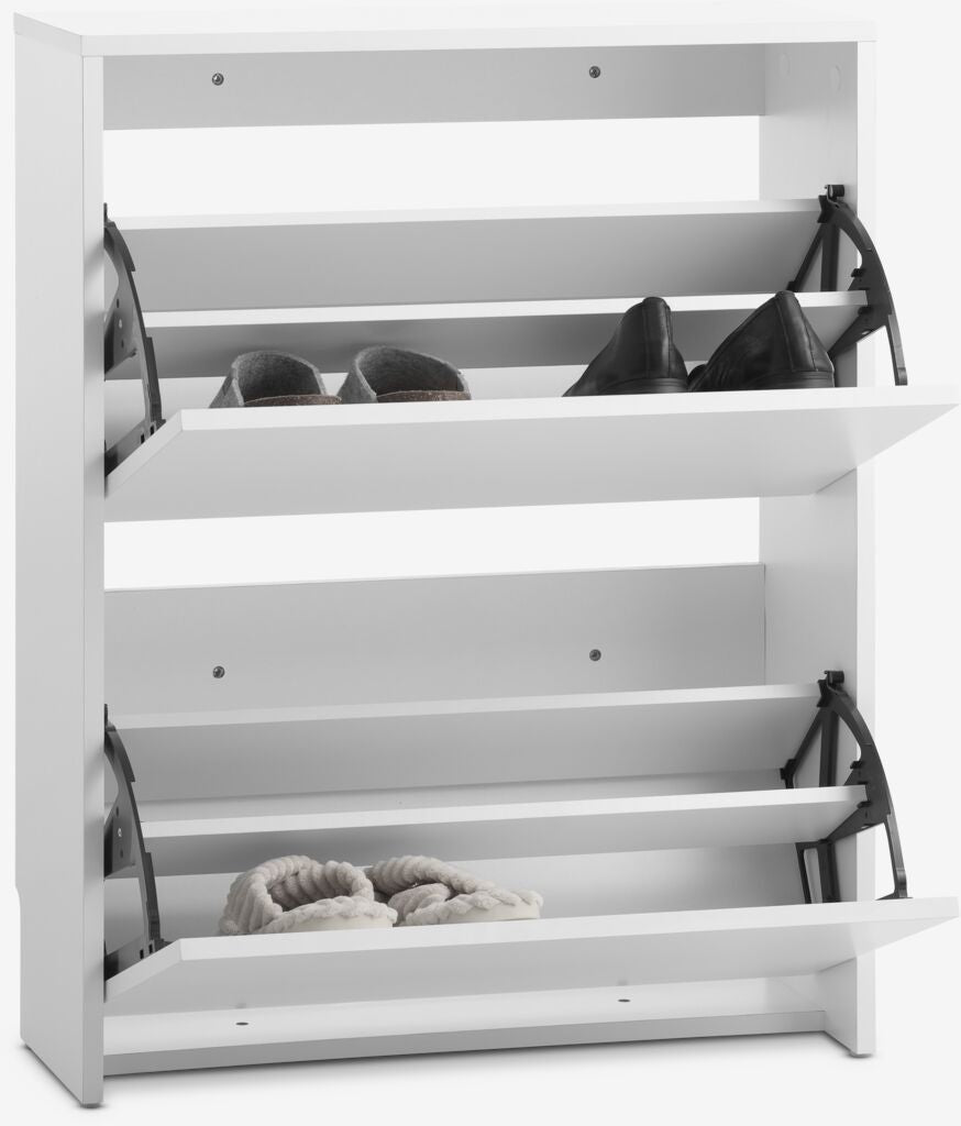 Meuble à chaussures 2 compartiments blanc