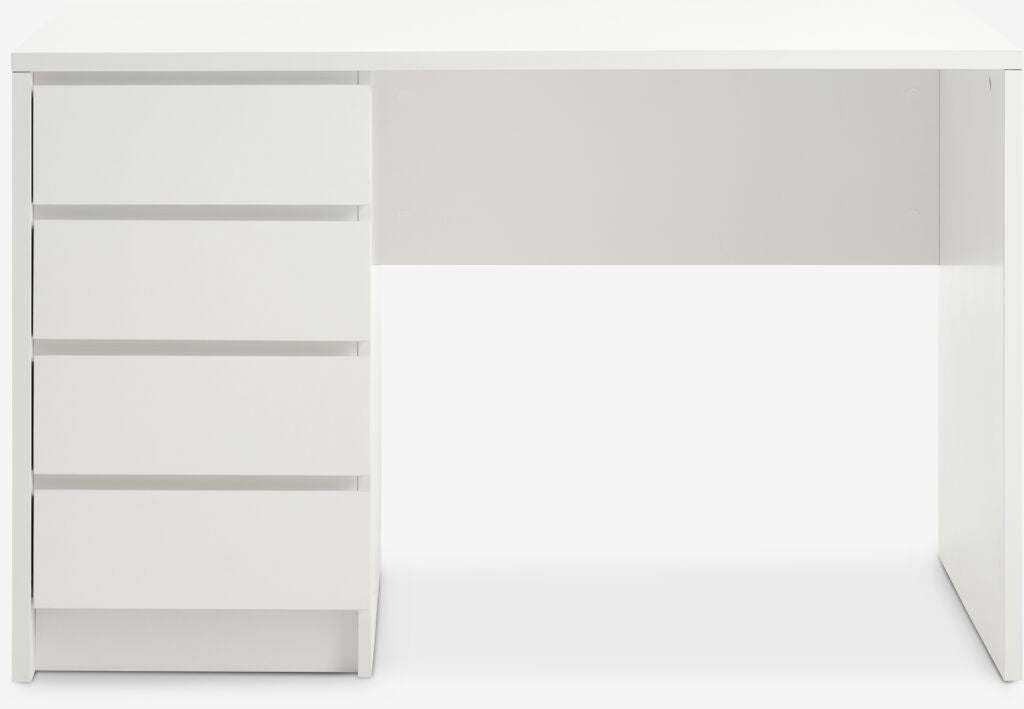 Bureau 60x120 4 tiroirs blanc