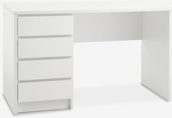 Bureau LIMFJORDEN 60x120 4 tiroirs blanc