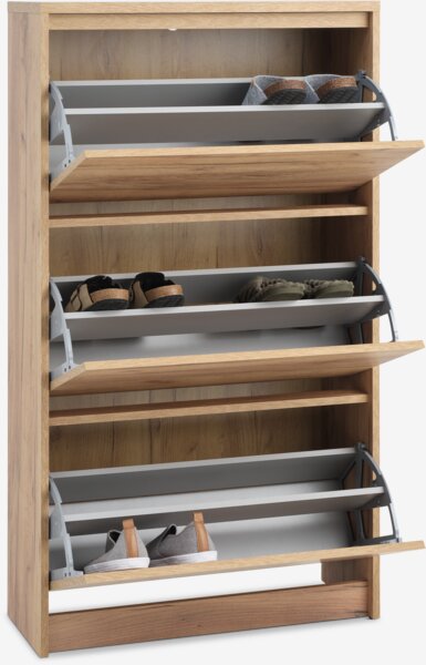 Meuble à chaussures LIMFJORDEN coloris chêne naturel sauvage