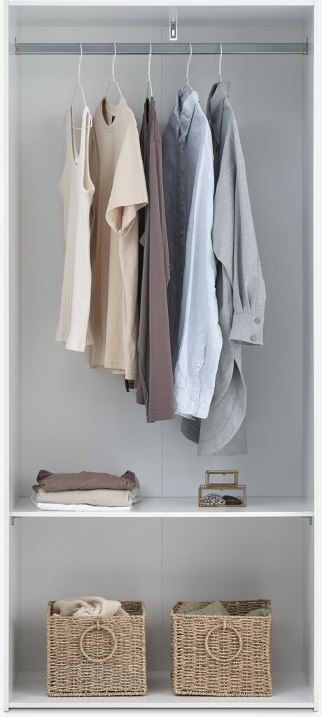 Armoire 78x176 2 portes blanc