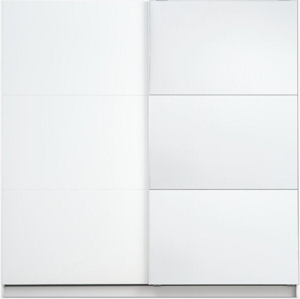 Armoire RABERG 200x200 a/miroir blanc