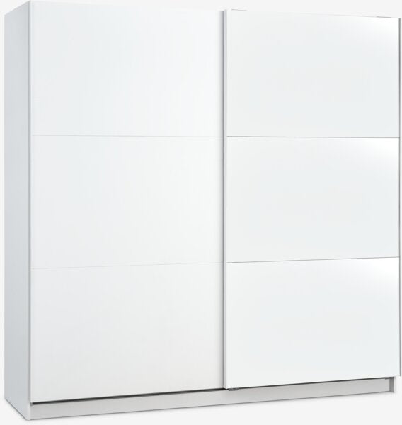 Armoire RABERG 200x200 a/miroir blanc