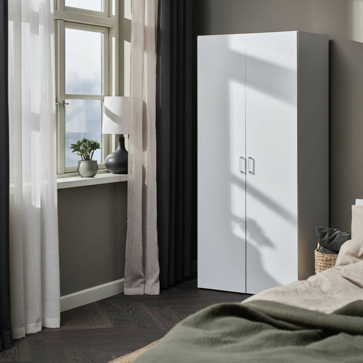 Armoire 78x176 2 portes blanc