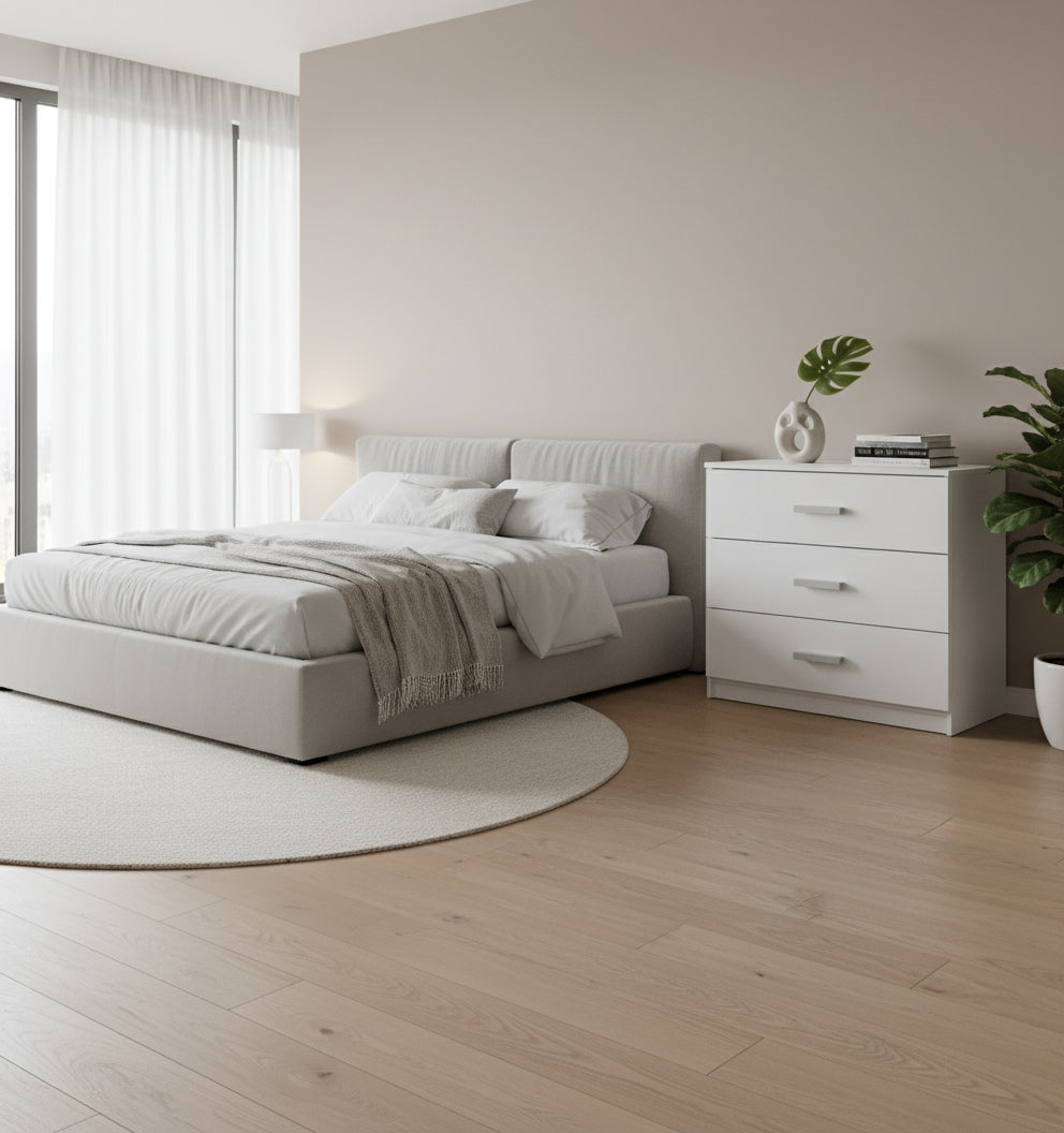 Commode – 3 tiroirs – Blanc