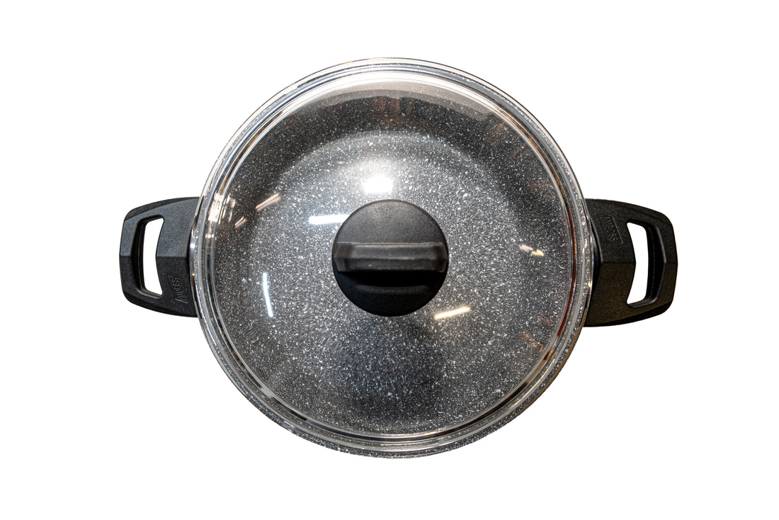 Marmite Amboss 26 cm avec Couvercle en Verre – Revêtement Pierre Antiadhésif