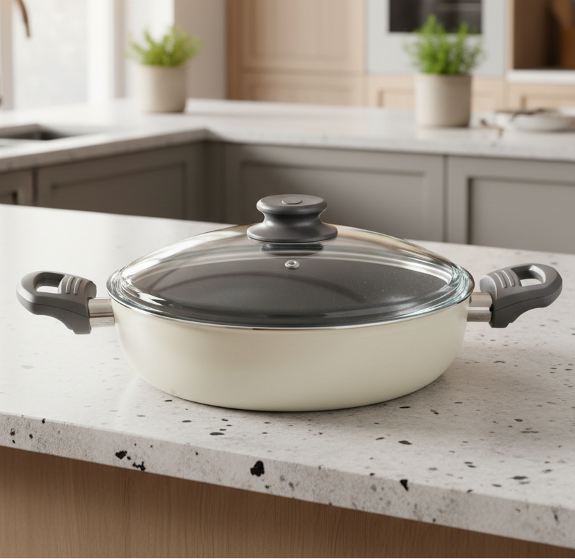 Casserole Large Cem Soft Céramique Gris 28 CM – Antiadhésive
