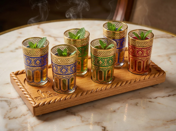 Support à Thé "Andalus Prestige" (Bois Massif Naturel)