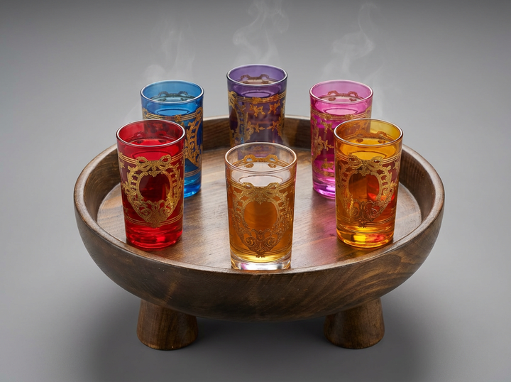 Grand Plateau / Coupe Sur Pieds "Rimal" (Marron Foncé)