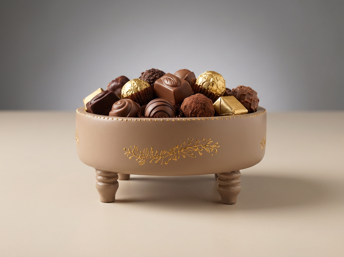 Bol / Coffret Rond Sur Pieds "Oum Rimal"