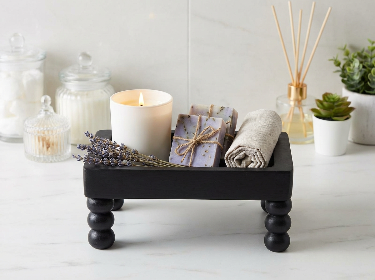 Mini Plateau / Présentoir "Layali Tray" (Noir Mat)