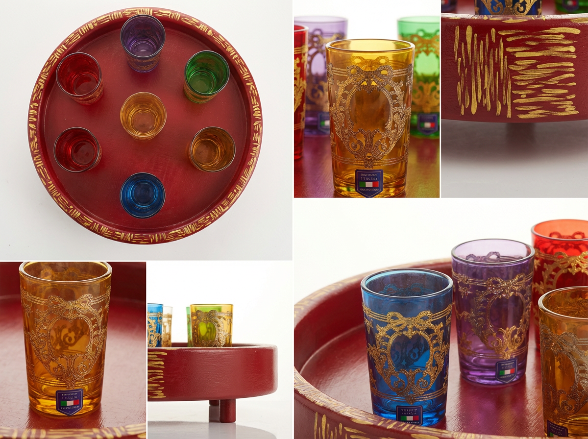 Plateau / Coupe Sur Pieds "Burgundia Kasbah" (Bordeaux Luxueux)