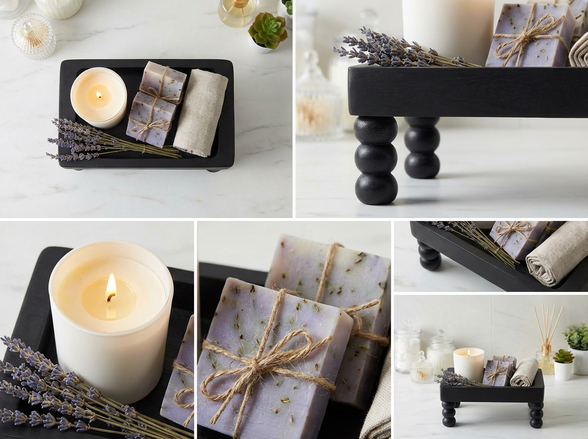 Mini Plateau / Présentoir "Layali Tray" (Noir Mat)