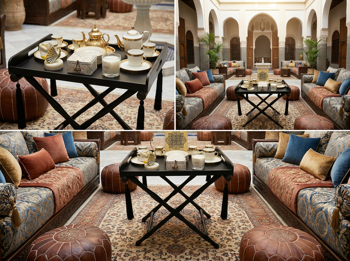 Table Pliante "Riad Pliant" (Noir Mat)