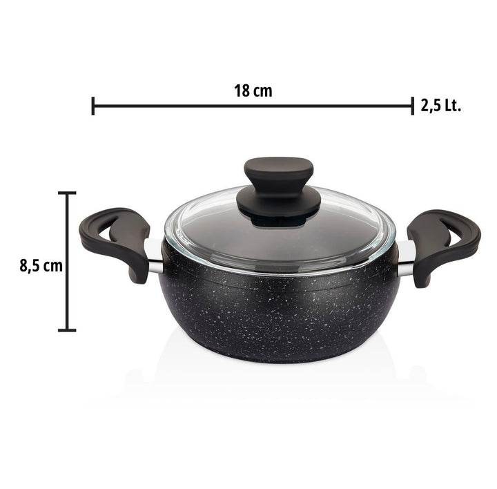 Set de Casseroles Amboss Fatso – 6 Pièces en Granit avec Poignées Silicone