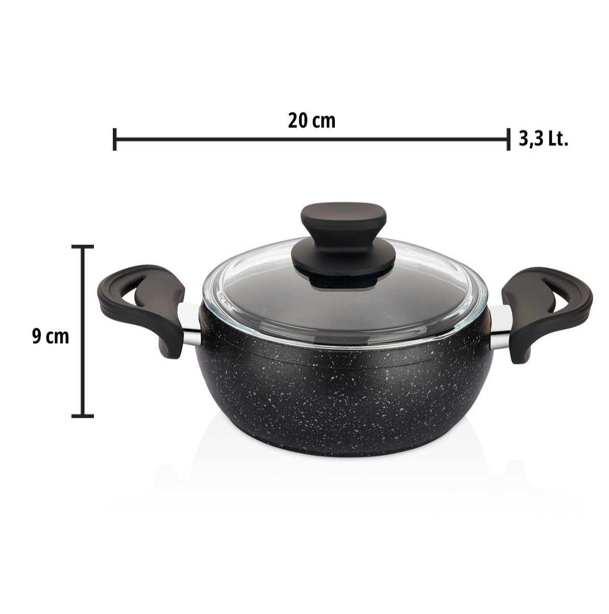 Set de Casseroles Amboss Fatso – 6 Pièces en Granit avec Poignées Silicone