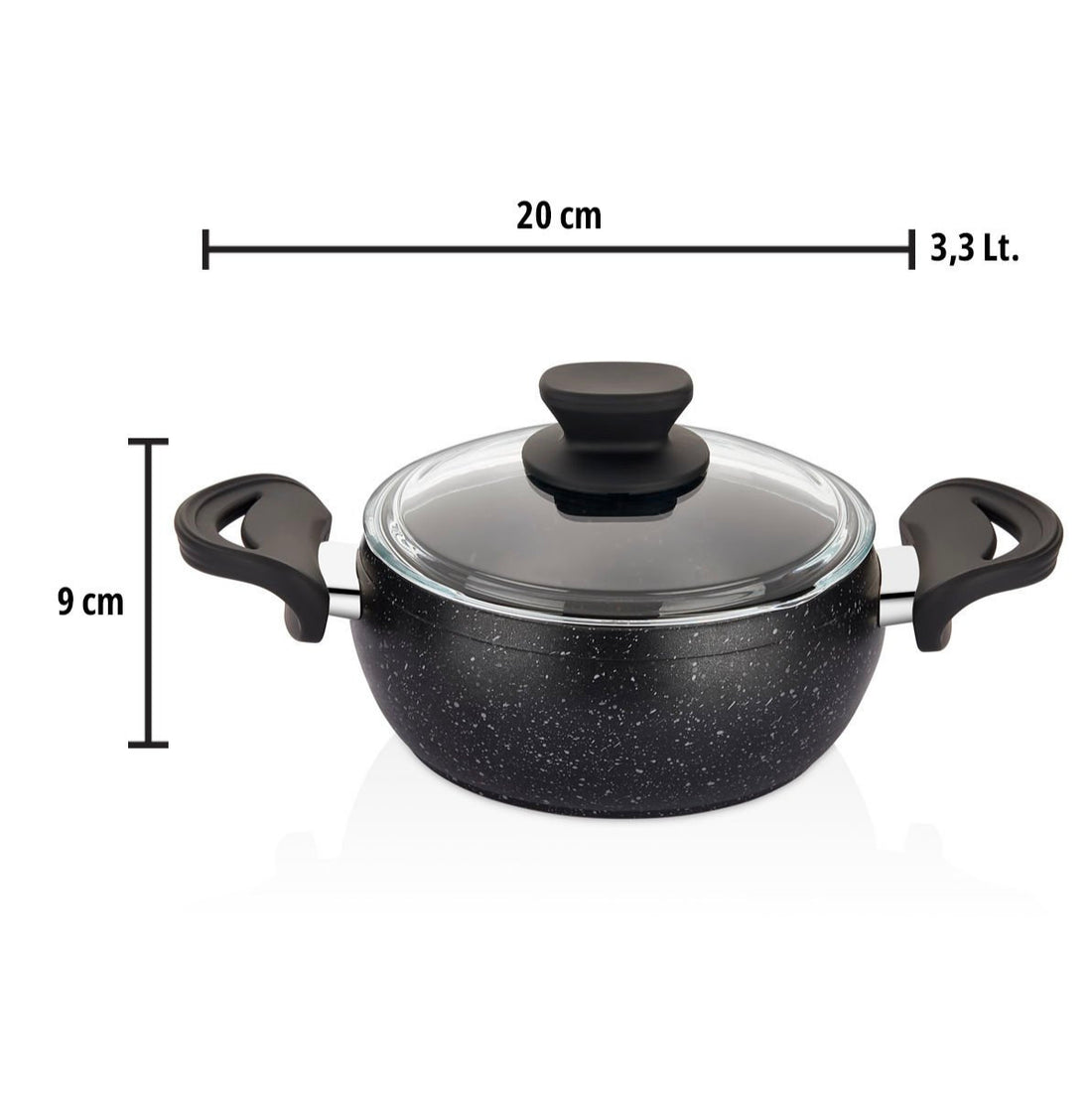 Set de Casseroles Amboss Fatso – 6 Pièces en Granit avec Poignées Silicone