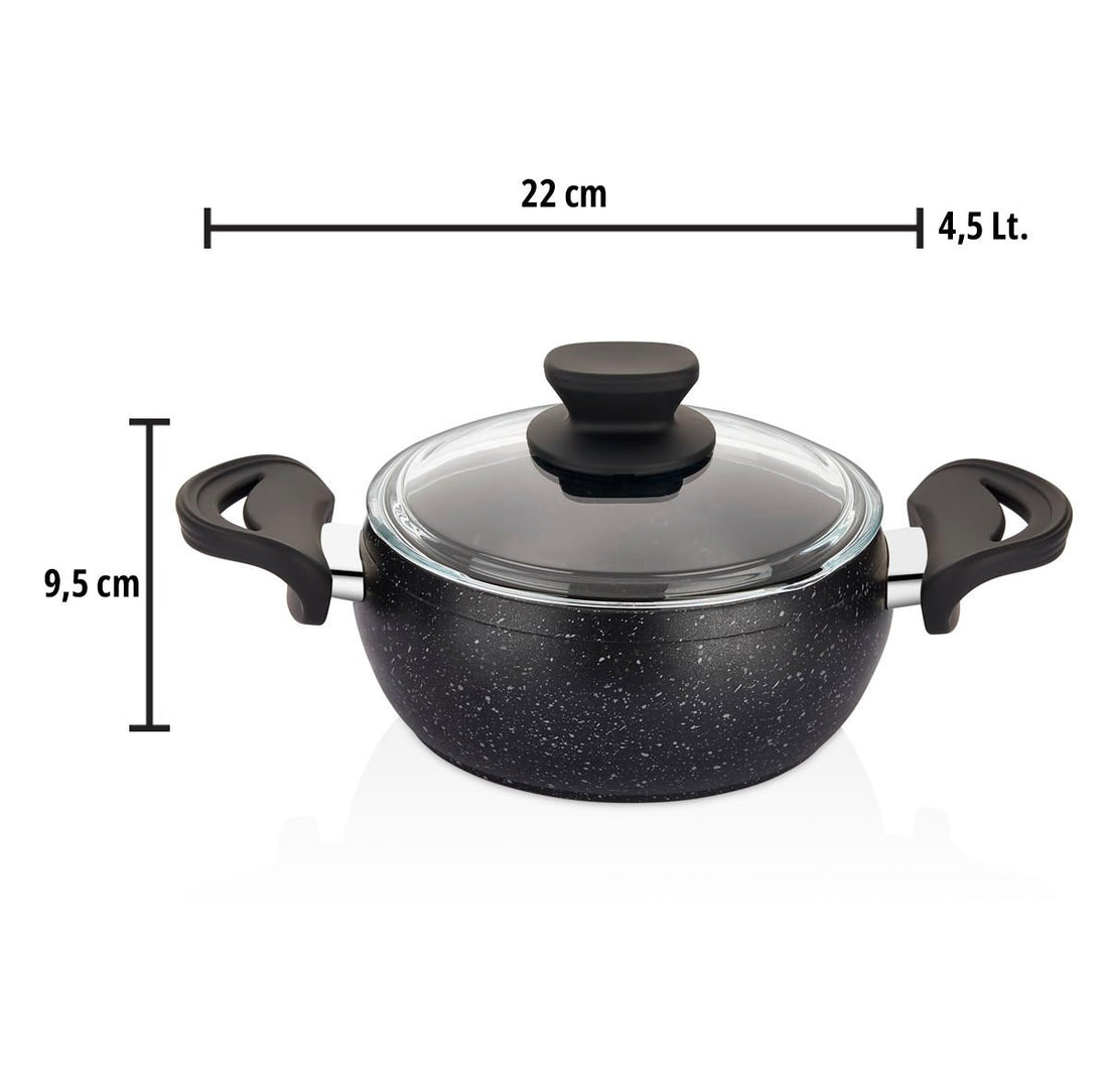 Set de Casseroles Amboss Fatso – 6 Pièces en Granit avec Poignées Silicone