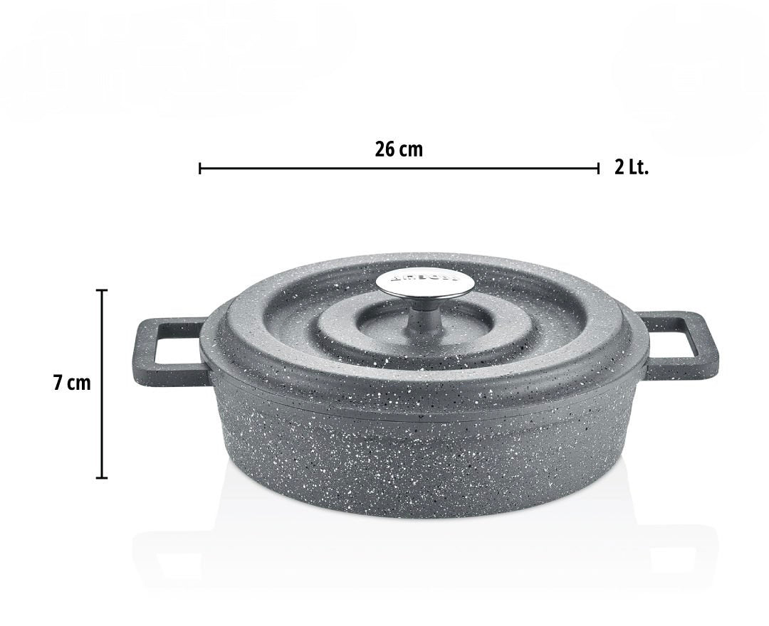 Set de Casseroles Amboss Copper 7 Pièces  en Fonte – Gris