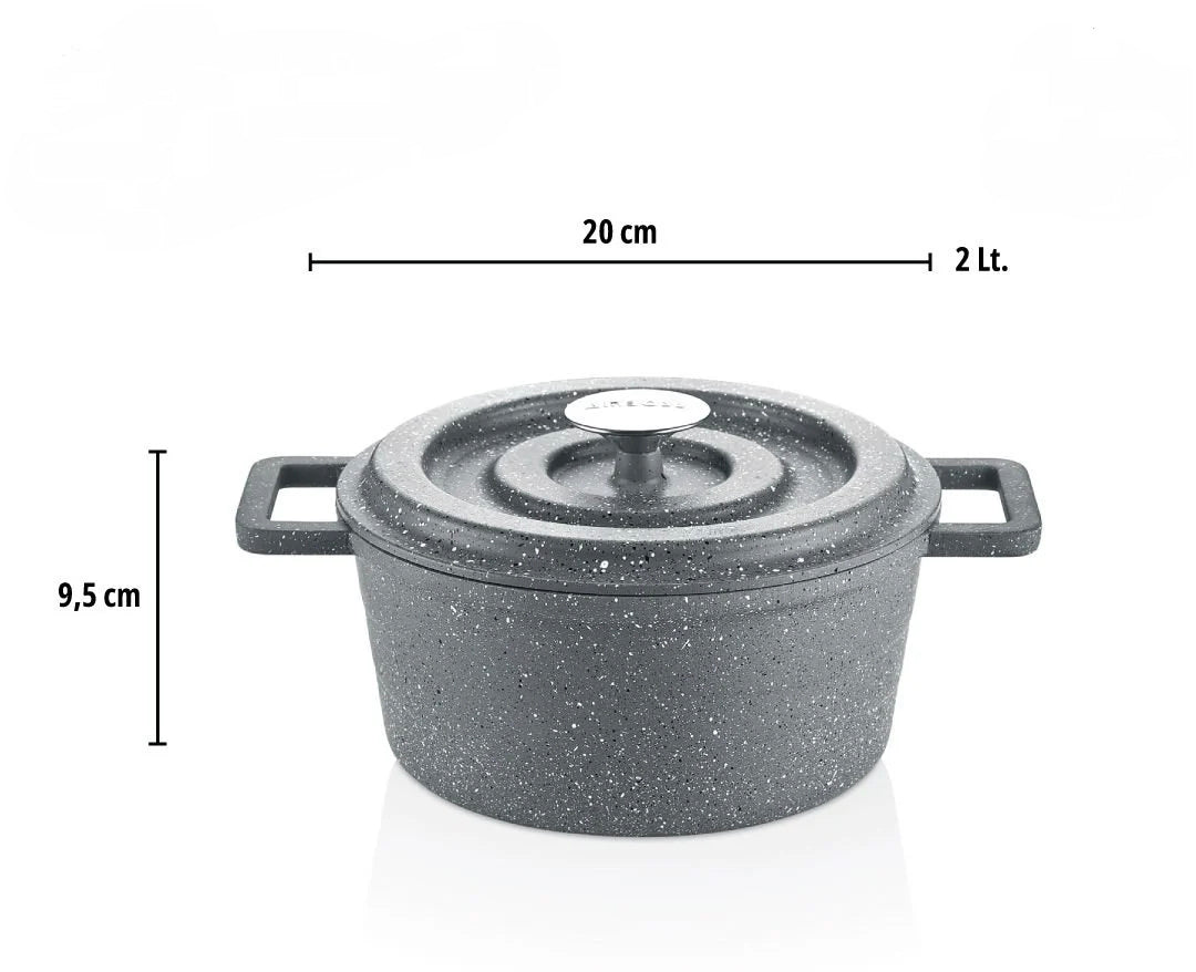 Set de Casseroles Amboss Copper 7 Pièces  en Fonte – Gris