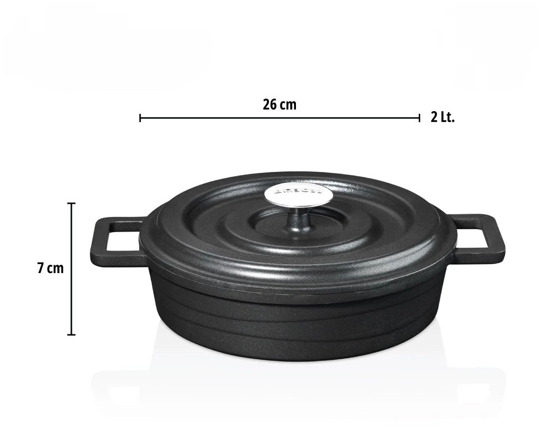 Set de Casseroles Amboss Copper 7 Pièces en Fonte – Noir