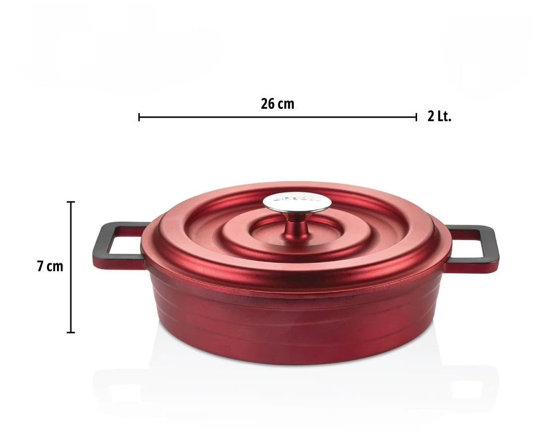Set de Casseroles Amboss Copper 7 Pièces Fonte – Rouge