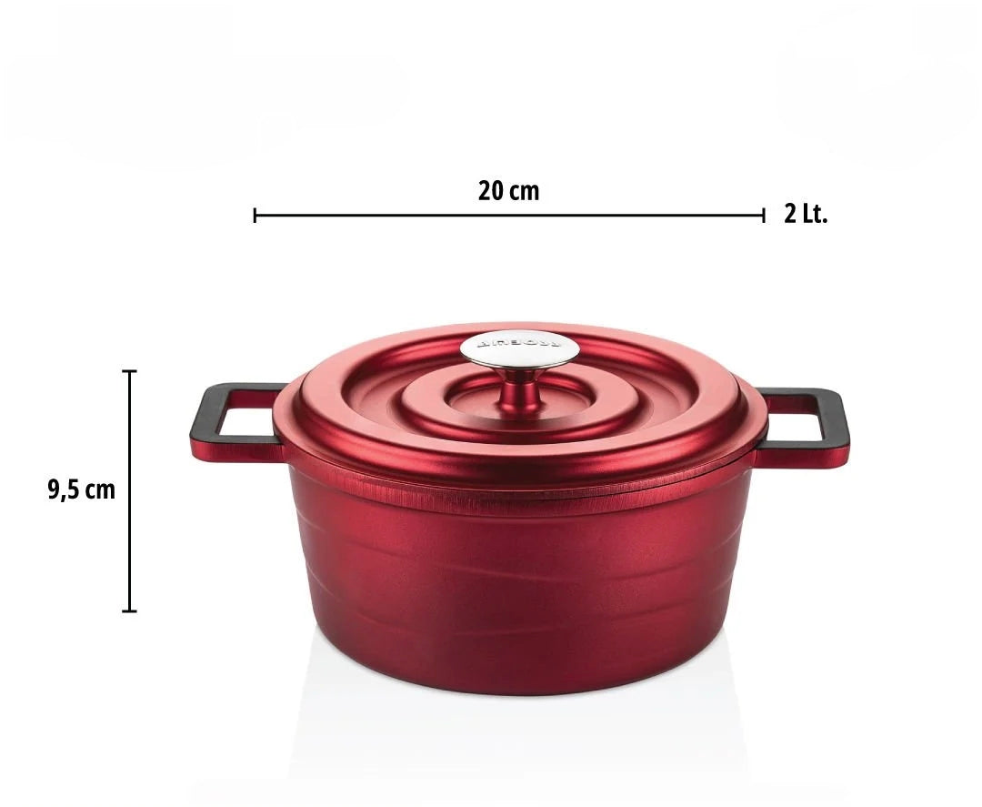 Set de Casseroles Amboss Copper 7 Pièces Fonte – Rouge
