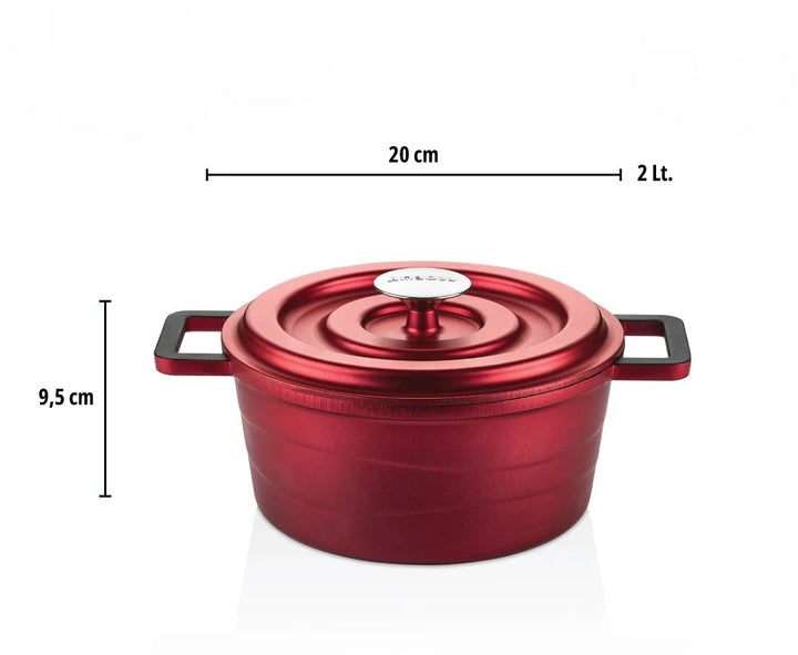 Set de Casseroles Amboss Copper 7 Pièces Fonte – Rouge