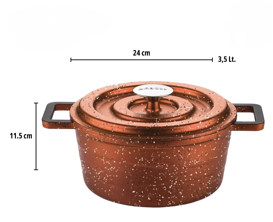 Set de Casseroles Amboss Copper 7 Pièces en Fonte – Cuivre