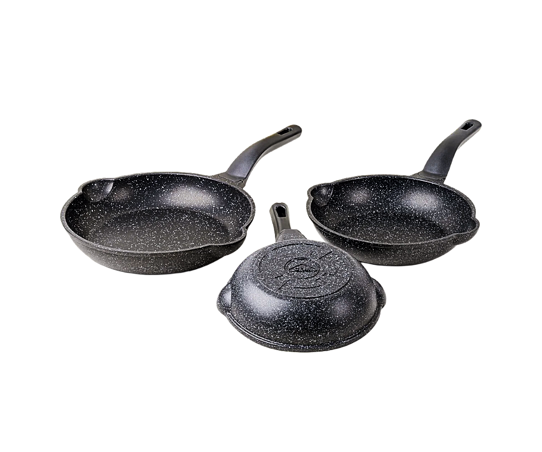 Ensemble de poêles Cem Asur – Revêtement antiadhésif (Ø 20 / 24 / 28 cm)