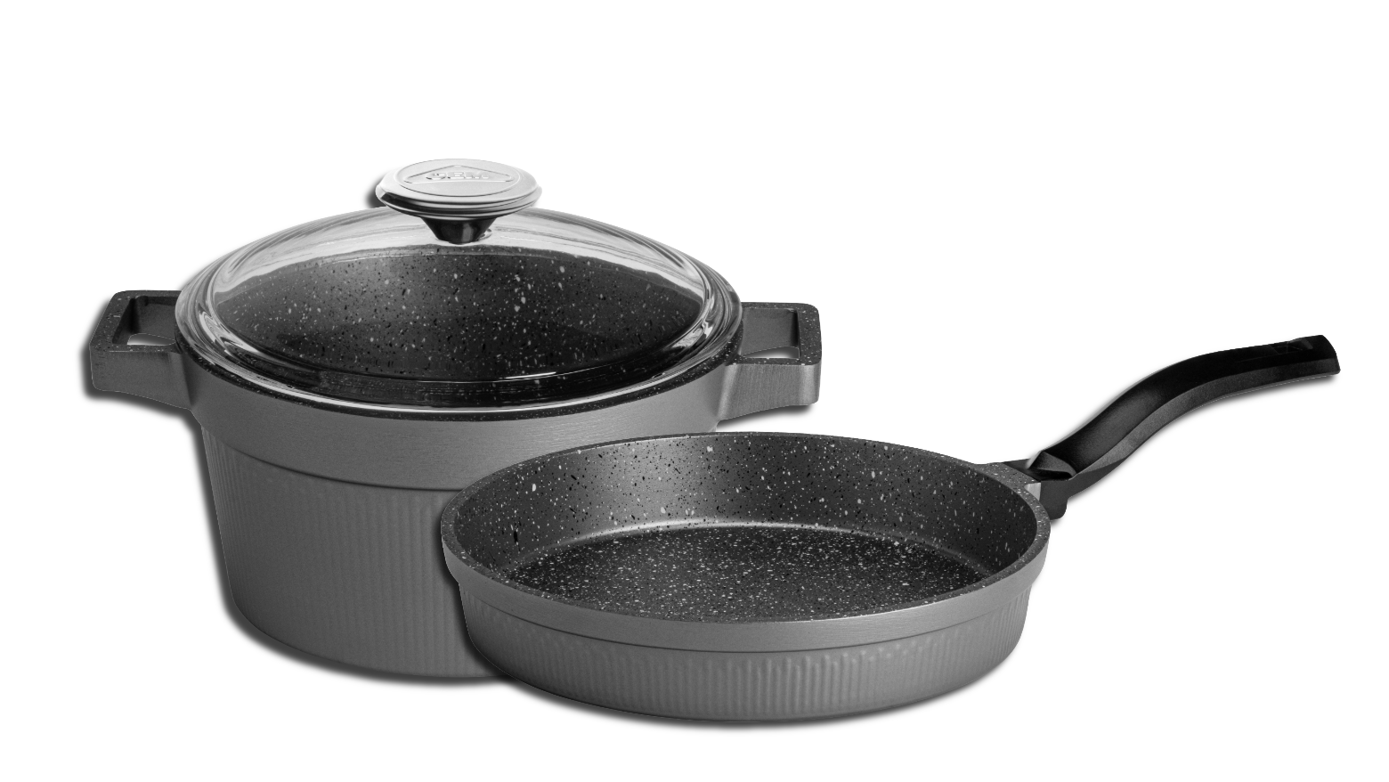 CEM Granit Master Fonte Fumée  2 Pièces  – Élégance et Robustesse en Cuisine