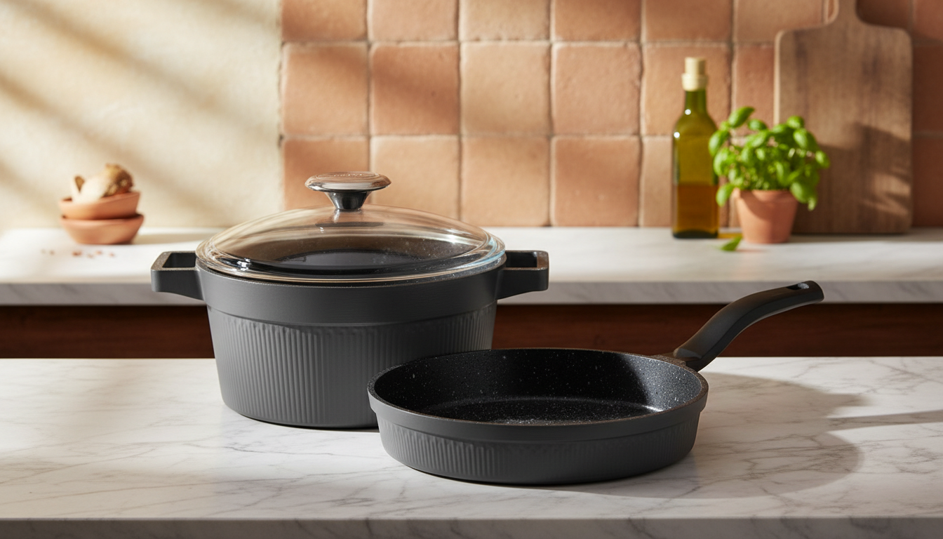 CEM Granit Master Fonte Fumée  2 Pièces  – Élégance et Robustesse en Cuisine