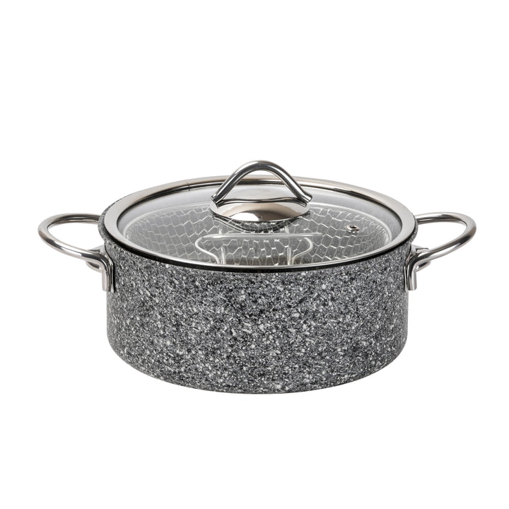 Amboss Pato Casserole de Friture en Fonte avec Revêtement Granit